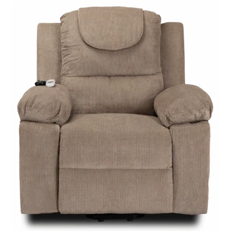 Fotel Masujący z Funkcją Wstawania FENIX Beżowy