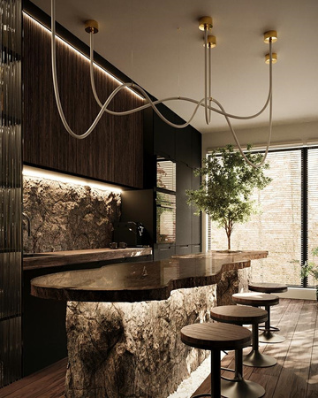 MOOSEE lampa wisząca LASSO 800 Smart      złota