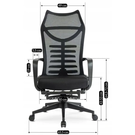 Fotel Obrotowy ACTON Czarny