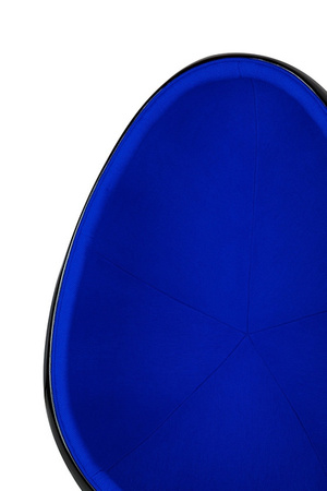 Fotel OVALIA BLACK niebieski - włókno     szklane, metal