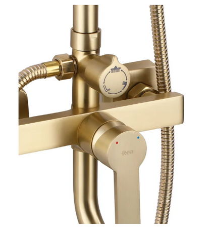 ZESTAW NATRYSKOWY MY2021-77GG ARGUS ZŁOTY SZCZOTKO