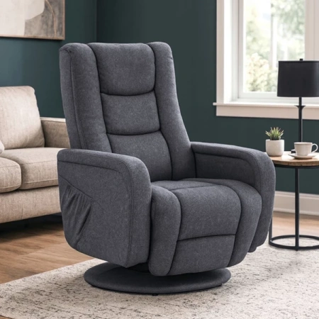 Fotel Obrotowy Masujący SPIKE 2 Ciemnoszary