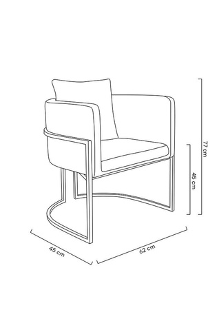 Fotel CHLOE VELVET khaki