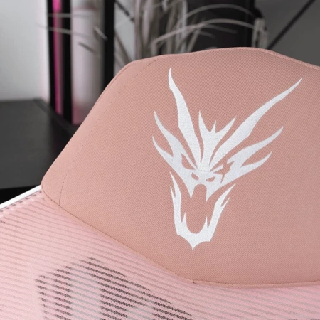 Fotel Obrotowy BING Różowy/biały