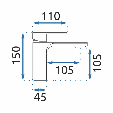 BATERIA UMYWALKOWA MY1802-2B URBAN CZARNA NISKA