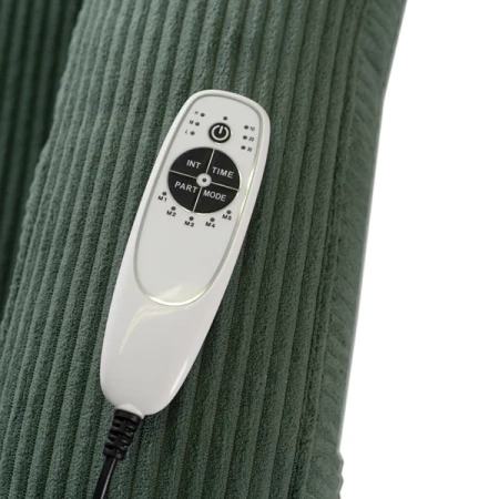 Fotel Masujący BOX Zielony Sztruksowy