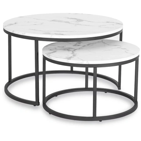 Zestaw Stolików DAFNE MAX Biały Marmur