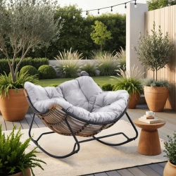 Fotel Bujany ELTON Szary