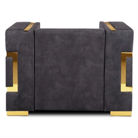 Fotel PALLAZO 1S Czarno/Złoty