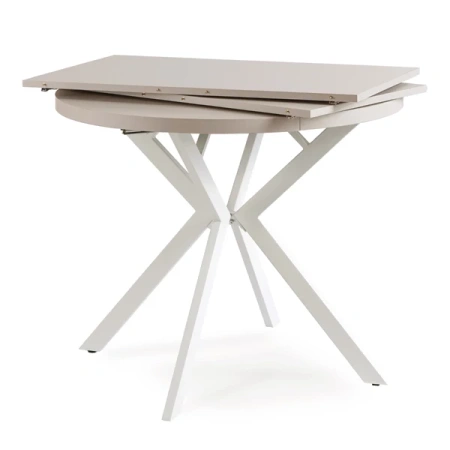 Stół DORIAN 80-160 cm Kaszmir/Biały