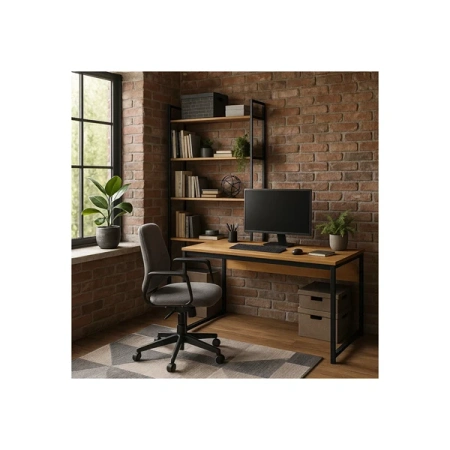 Biurko ROSS 120 cm Dąb złoty/Czarny