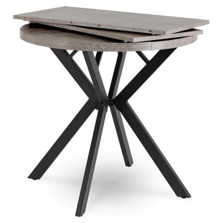 Stół DORIAN 80-160 cm Beton/Czarny