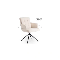 Krzesło Obrotowe AKITA Kremowe