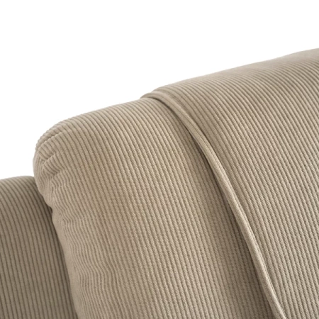 Fotel Masujący z Funkcją Wstawania FENIX Beżowy Sztruksowy