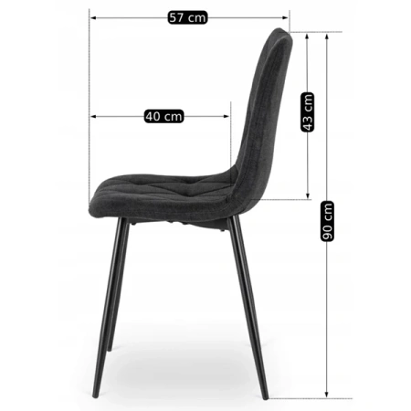 Krzesło ROBIN 2 Czarne
