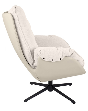 Fotel obrotowy CARINO beżowy - PU, stal