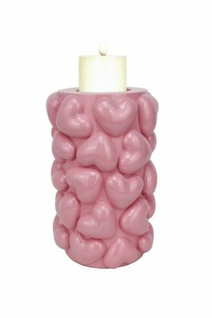 RICHMOND świecznik EMEL HEARTS S różowy