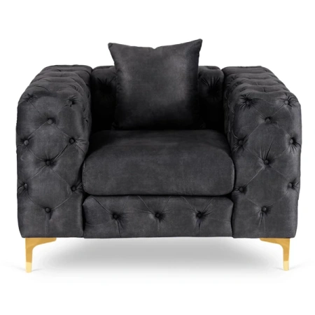 Fotel SORRENTO 1S Czarny Welurowy