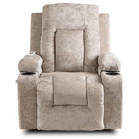 Fotel Masujący BOX Beżowy Welurowy