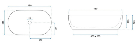 UMYWALKA AMELIA 48 ASH MATT - NABLATOWA