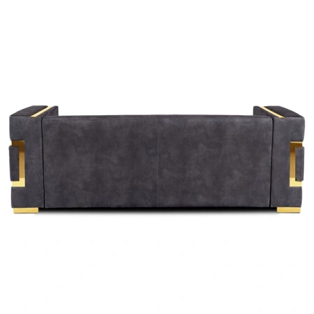 Sofa PALLAZO 3S Trzyosobowa Czarno/Złota