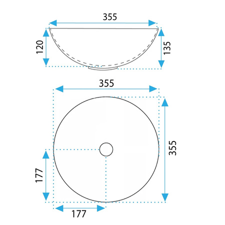 UMYWALKA STELLA BRUSH GOLD/WHITE - NABLATOWA