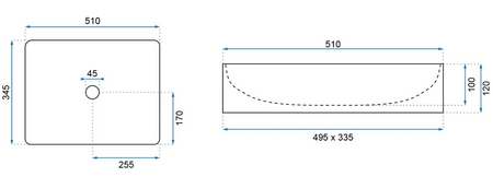 UMYWALKA INGA BLACK MARBLE MATT- NABLATOWA