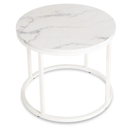 Stolik AGNES Biały Marmur