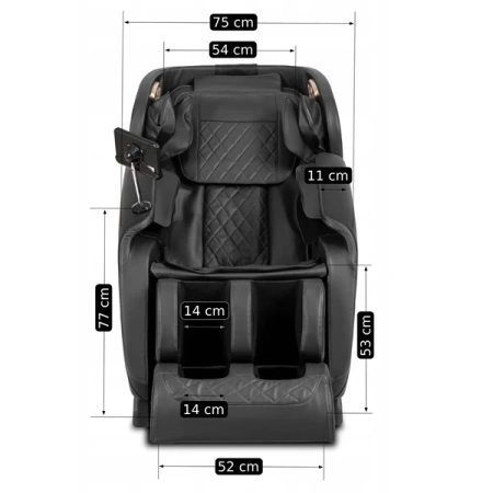 Fotel Masujący VX MAX Czarny Ekoskóra