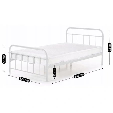 Łóżko 120x200 cm PABLO Białe