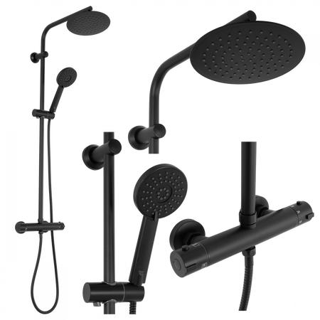 ZESTAW NATRYSKOWY BLISS CZARNY TERMOSTAT