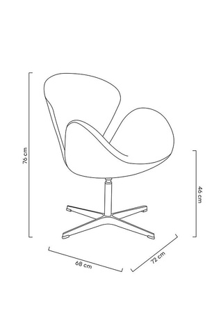 Fotel SWAN WOOL PREMIUM czerwony -  wełna, podstawa stal