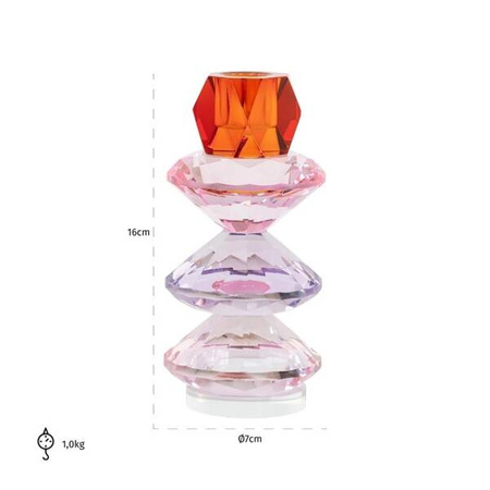 RICHMOND świecznik YALENA L różowy