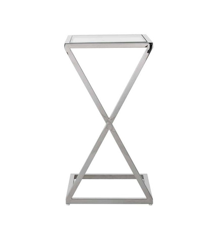 RICHMOND stolik PARAMOUNT - szkło, stal polerowana