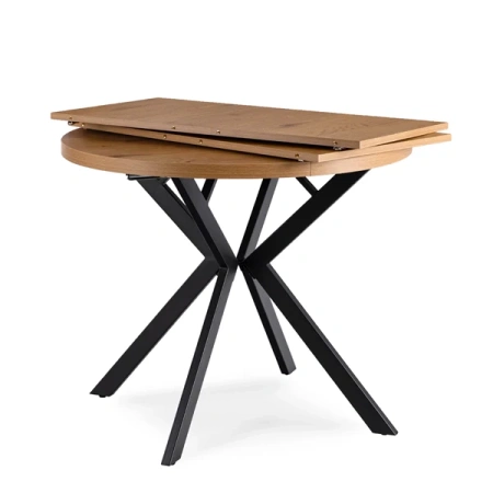 Stół DORIAN 80-160 cm Dąb Złoty/Czarny