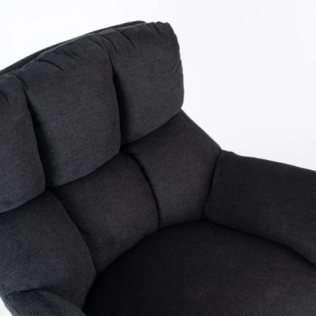 Fotel Wypoczynkowy Obrotowy REAL Czarny