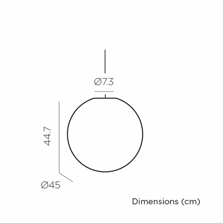 NEW GARDEN lampa wisząca PIANETA 45 CABLE HANG
