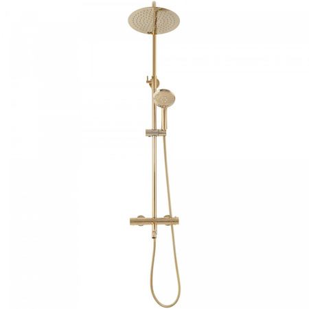 ZESTAW NATRYSKOWO-WANNOWY LUNGO ZŁOTY TERMOSTAT