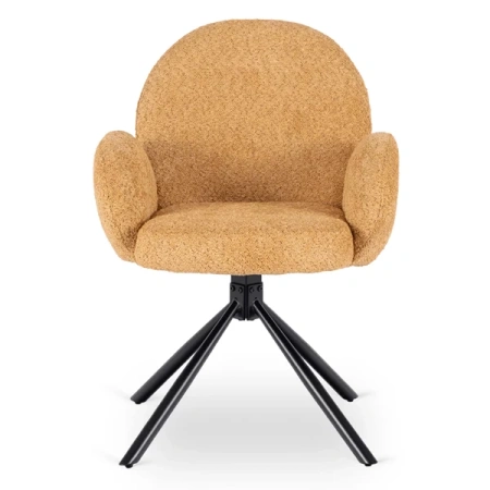 Krzesło Obrotowe MUSSO Musztardowe