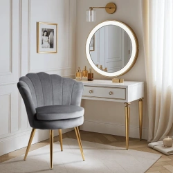 Krzesło VIOLA Szare Welurowe