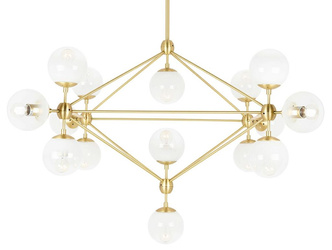 MOOSEE lampa wisząca PLANETARIO 15 GOLD złota - klosze szronione