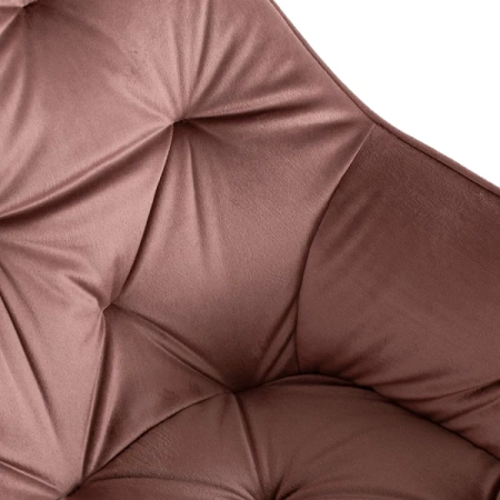 Fotel Obrotowy KONOR Różowy Welurowy