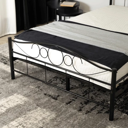 Łóżko 120x200 cm GRIFFIN Czarne