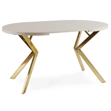 Stół DORIAN 80-160 cm Kaszmir/Złoty
