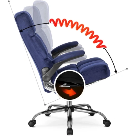 Fotel Obrotowy LONDON Granatowy