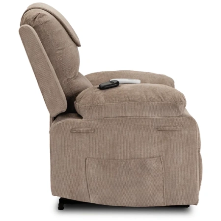 Fotel Masujący z Funkcją Wstawania FENIX Beżowy