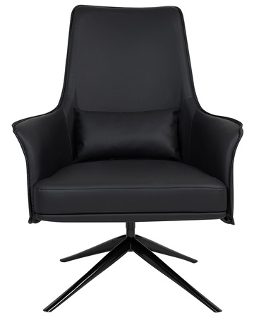 Fotel VICTOR czarny - PU, metal