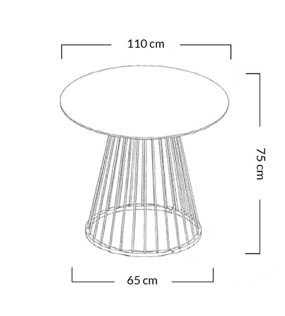 Stół GLAM WALNUT 110 - fornir orzechowy, chromowana podstawa