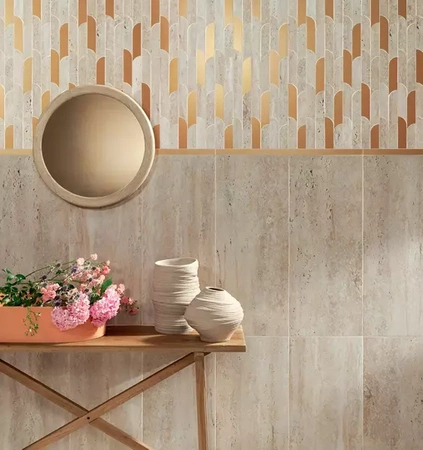 Tubądzin Tissue Gold Listwa Ścienna 2,3x74,8