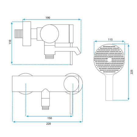 BATERIA WANNOWA JS-701303B FOSS CZARNA